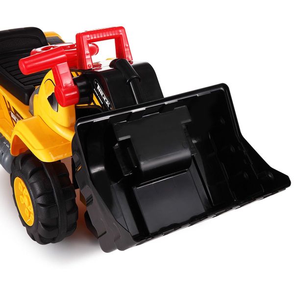 Kids Ride On Bulldozer Toy W/Stones & Safety Helmet Great Gift Idea