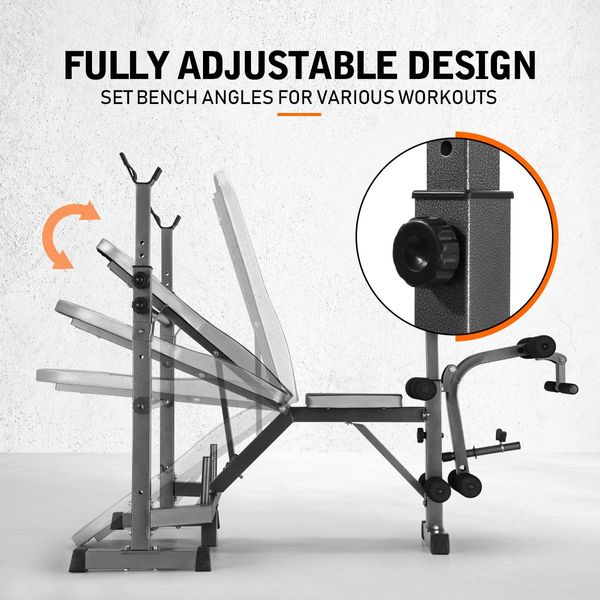 Adjustable Incline Weight Bench Multi Exercise Home Gym Fitness Station