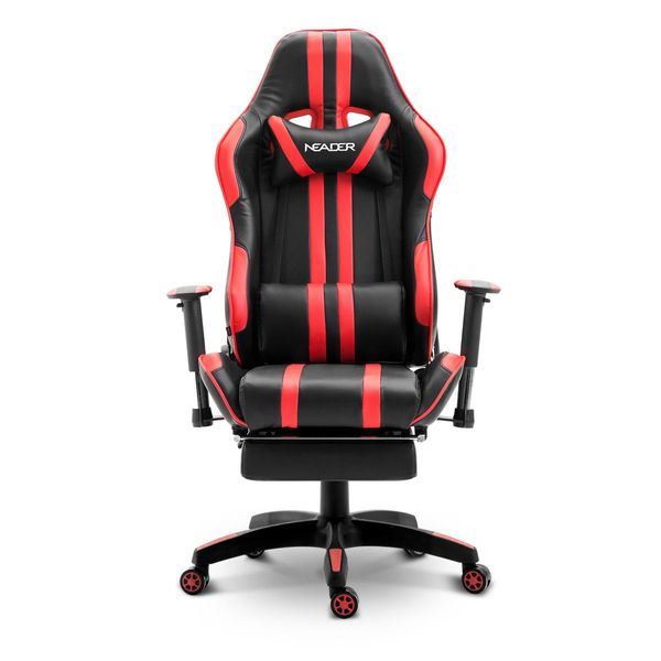 XL Gaming Racing Thick Padded Office Chair W/180 Degree Reclining Max Comfort-Black/Red