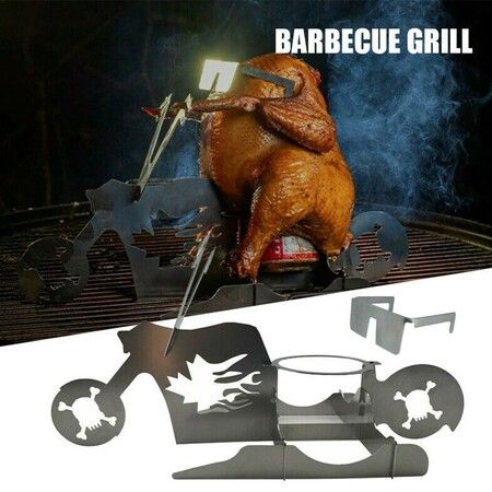 Chicken Stand Beer funny American Motorcycle BBQ Steel Rack Tools Funny Roast Chicken Rack grilling roast rack