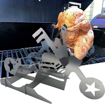 Chicken Stand Beer funny American Motorcycle BBQ Steel Rack Tools Funny Roast Chicken Rack grilling roast rack