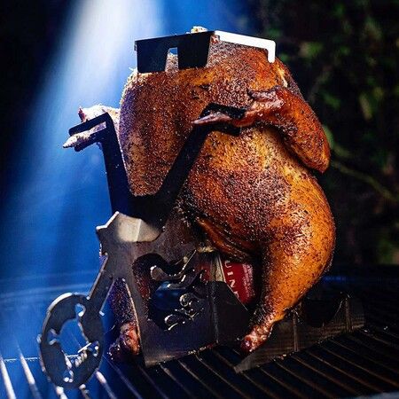 Chicken Stand Beer funny American Motorcycle BBQ Steel Rack Tools Funny Roast Chicken Rack grilling roast rack