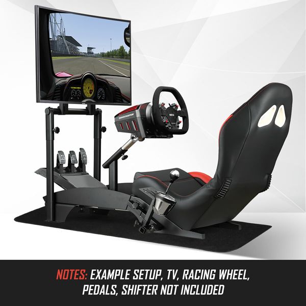 Premium Racing Simulator Cockpit Adjustable Gaming Chair with Monitor Stand 