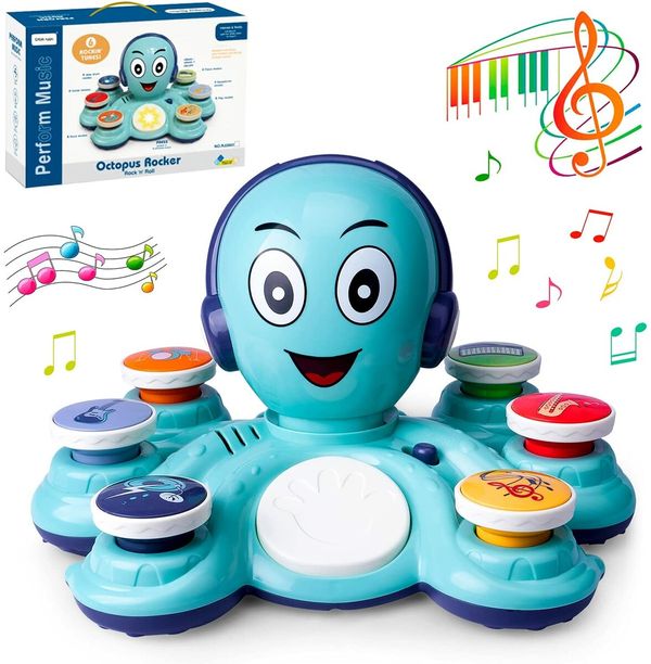 Baby Musical Toy for Toddlers 1-3 Learning Toys, Octopus Preschool Music Educational Toys for Babies, Infant, Boys and Girls Birthday Gifts