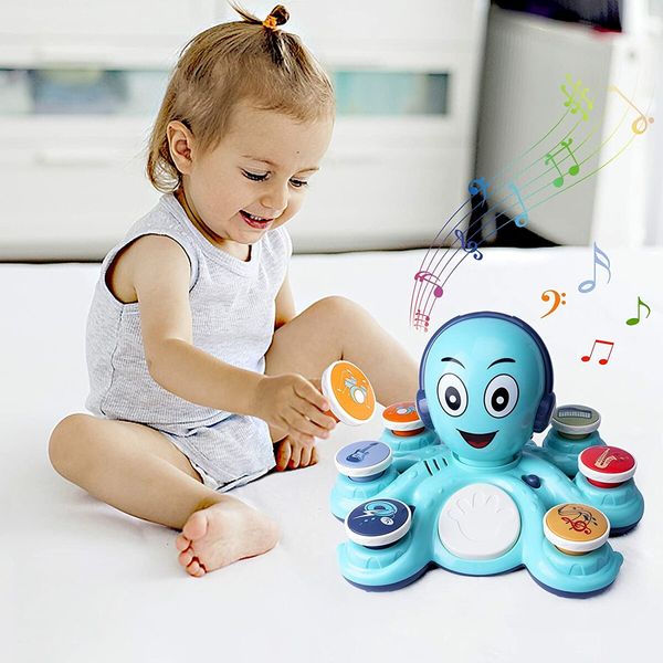 Baby Musical Toy for Toddlers 1-3 Learning Toys, Octopus Preschool Music Educational Toys for Babies, Infant, Boys and Girls Birthday Gifts