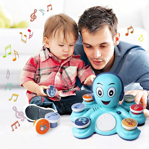 Baby Musical Toy for Toddlers 1-3 Learning Toys, Octopus Preschool Music Educational Toys for Babies, Infant, Boys and Girls Birthday Gifts