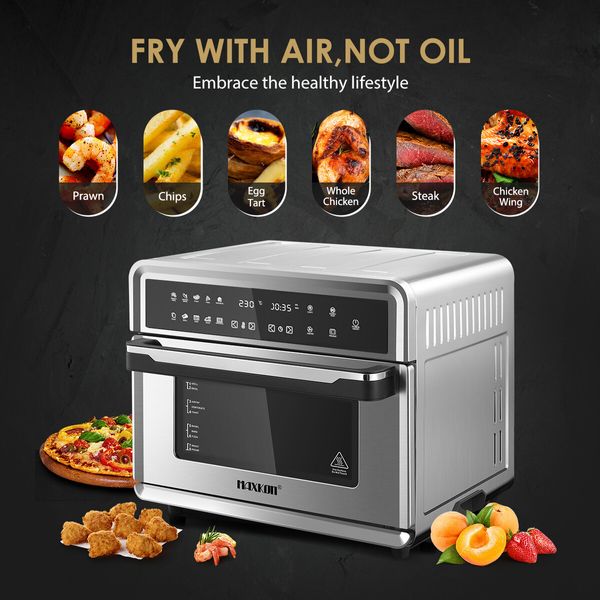 Maxkon 25L Digital Air Fryer Convection Oven Cooker 1800W Less Oil with 10 Cooking Presets