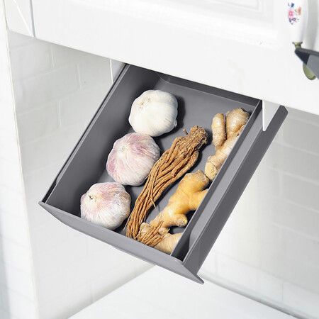 Multi-use Self-adhesive Spice Organizer Rack Seasoning Bottle Storage Rack Under Desk Drawer Hidden Kitchen Supplies Storage