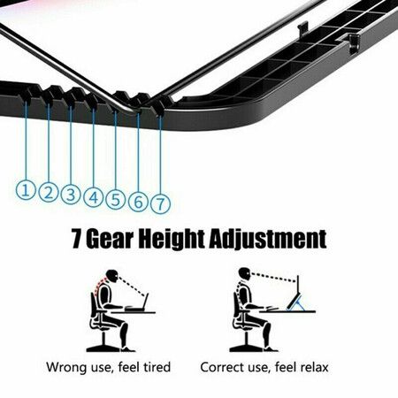 Cooler Cooling Pad USB Stand Controllable RGB light Radiator For Laptop Notebook