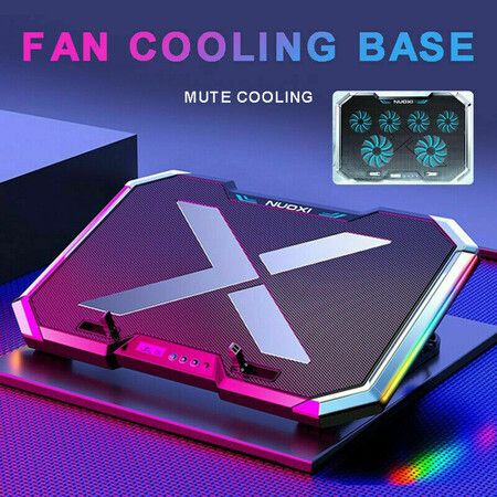 Cooler Cooling Pad USB Stand Controllable RGB light Radiator For Laptop Notebook