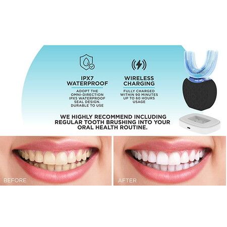 Ultrasonic U-Shaped Toothbrushes for Teeth Whitening 360 Mouth Cleansing