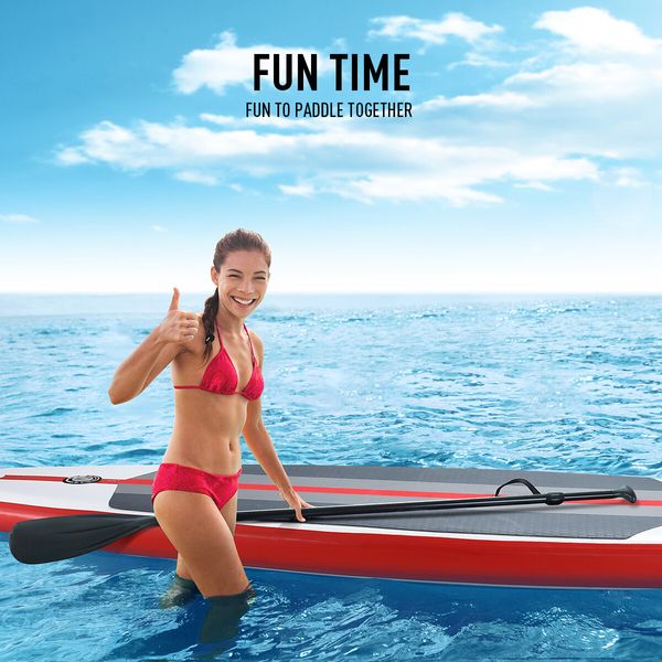 GENKI Inflatable Surfboard 2 in1 SUP Stand Up Paddle Board Kayak Red