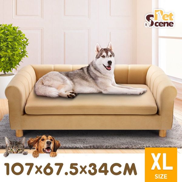 XL Soft Well Padded Dog Bed Pet Sofa W/Flannelette Cover Diry Proof, Max 50Kg