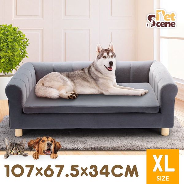 XL Soft Well Padded Dog Bed Pet Sofa W/Flannelette Cover Diry Proof, Max 50Kg