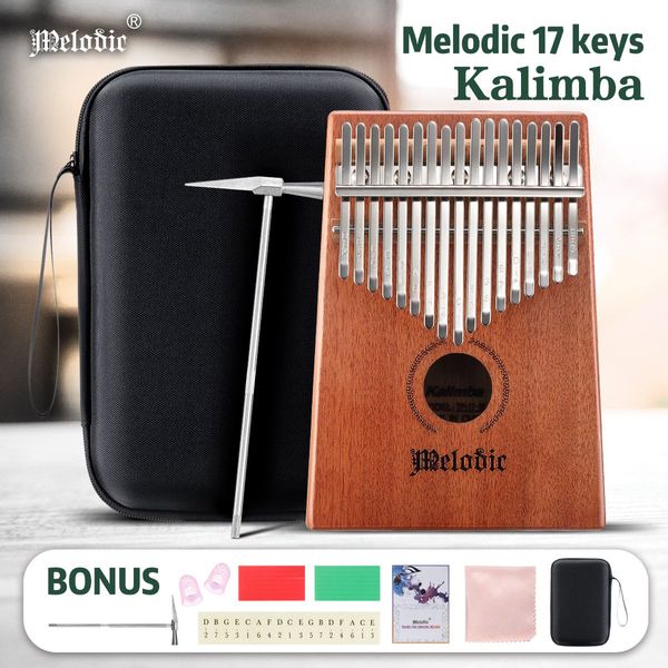 17-Key Kalimba Thumb Piano W/ Tuning Hammer W/Study Guidance: