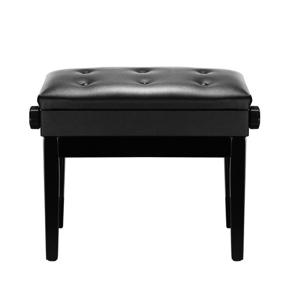 Height Adjsutable Pu Leather Thick Sponge Padded Piano Bench Stool W/Storage