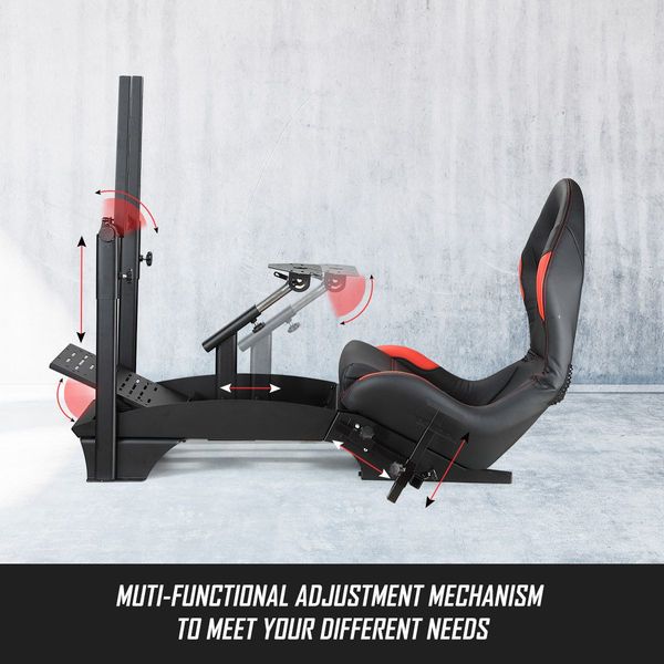 Premium Racing Simulator Cockpit Adjustable Gaming Chair with Monitor Stand 