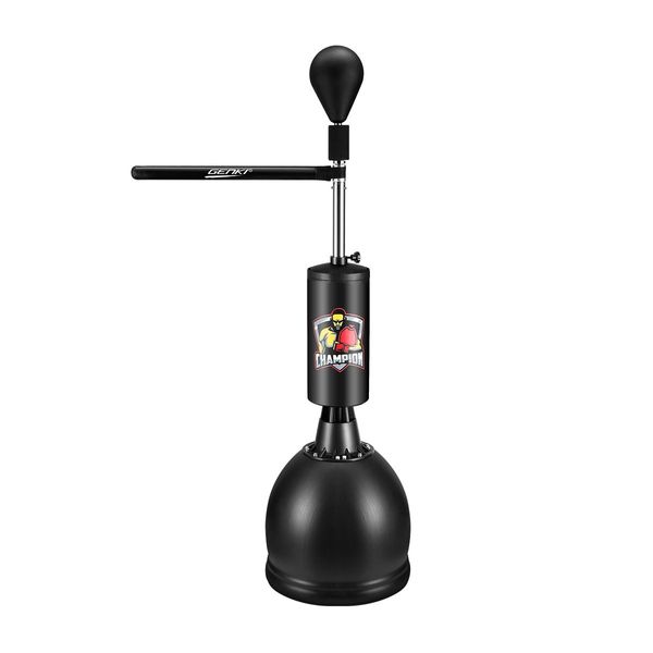 Genki Free Standing Punching Boxing Kicking Bag Stand Adjustable Height Rotating Arm