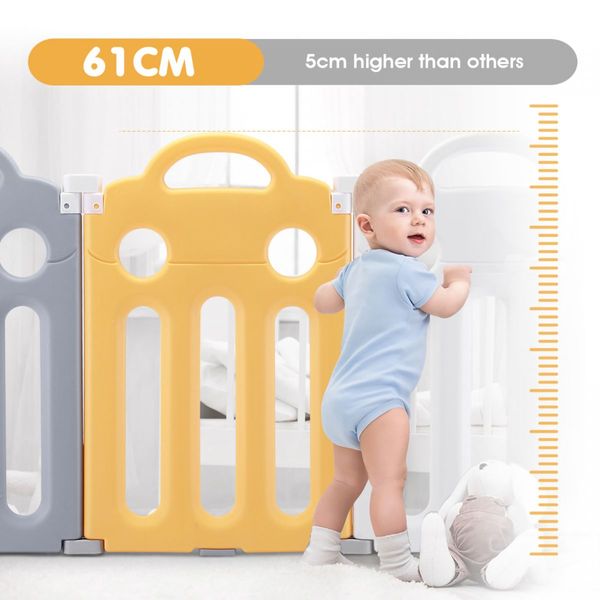 Baby Playpen Barrier Kids Fence Room Child Safety Gate Activity Centre Enclosure Toddler Play Yard Foldable Car Design 18 Panels