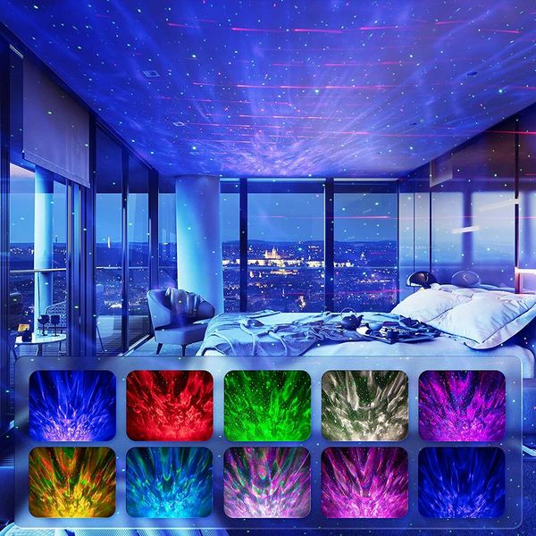 Star Projector, 3 in 1 Galaxy Night Light Projector with  Music Speaker and 5 White Noises for Bedroom Party Home Decor