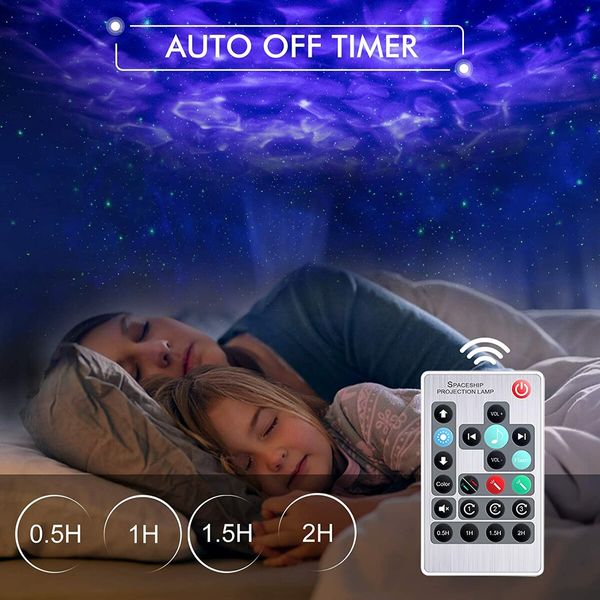 Star Projector, 3 in 1 Galaxy Night Light Projector with  Music Speaker and 5 White Noises for Bedroom Party Home Decor