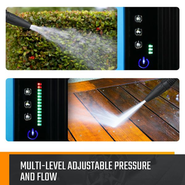 Electric Smart High Pressure Washer Cleaner Water Cleaning Sprayer LCD with Spray Gun Hose