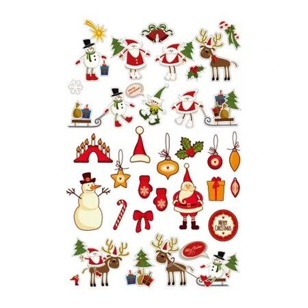 8p Christmas Temporary Tattoos Waterproof Hot Stamping Stickers Face Body