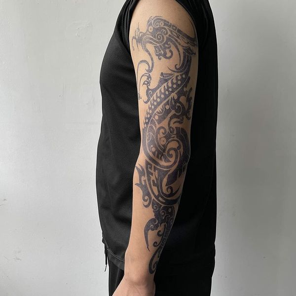 10p Semi Permanent Sleeve tattoos Full Arm Waterproof Long-Lasting 2-3 Weeks 46.5X15.5CM