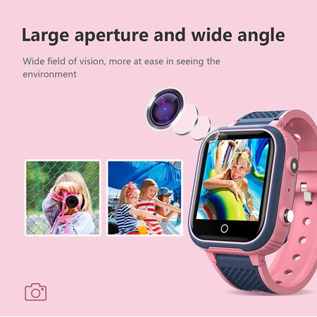 2021 4G Smart Watch Kids GPS Tracker WIFI SOS Camera Video Call Monitor Col.Pink