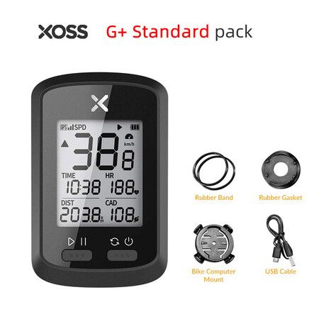 XOSS G+ GPS Bike Computer, Bluetooth Cycling Computer Waterproof MTB Tracker Fits All Bikes