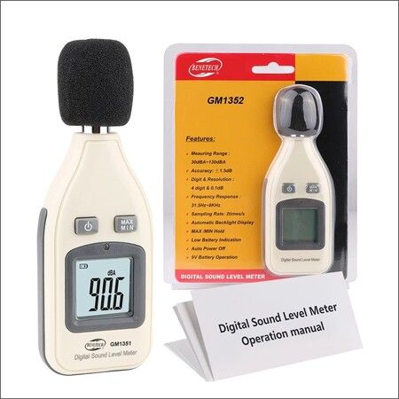 Digital Sound Level Meter Noise Audio Decibelimetro 30-130dBA Noisemete Decibels Noise Decibel Monitor Tester GM1351