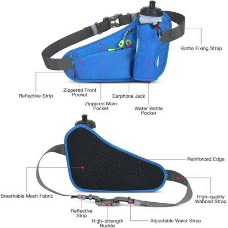 Outdoor Stove,Sports Hydration Belt Bag Running Belt Waist Pack Bum Bag with Water Bottle Holder for Men Women Running Cycling Hiking Walking