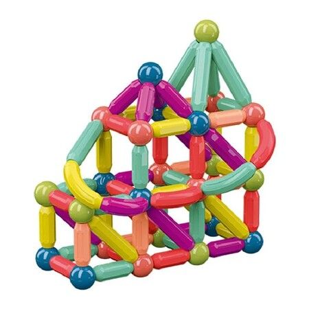 42PCS Magnetic Balls and Rods Set, Magnetic Building Set, Magnetic Balls and Sticks STEM Stacking Toys for Boys & Girls 3+