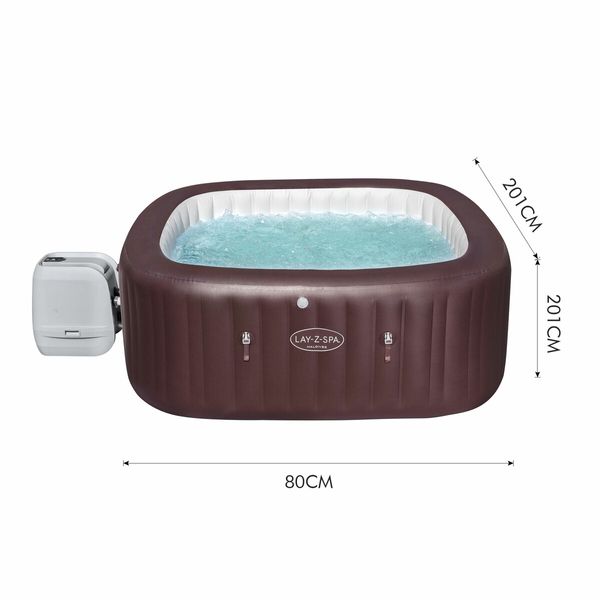 Bestway Original Luxury Spa Premium Inflatable Pool Portable Hot Tub 2.01m x 2.01m x 80cm