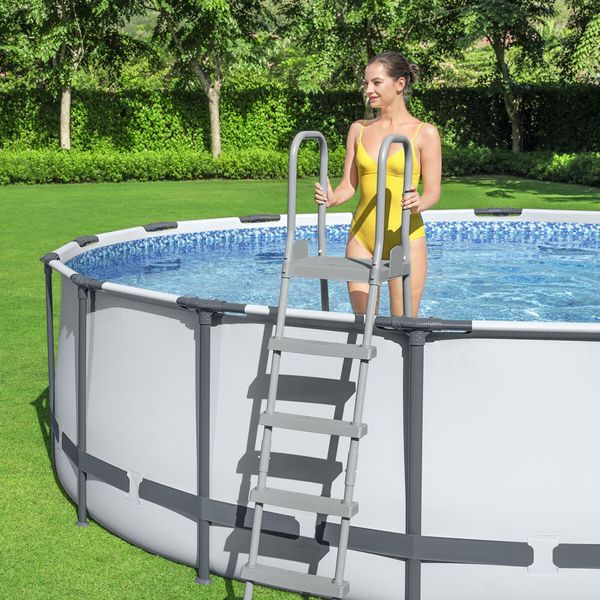 Bestway Above Ground Swimming Pool Ladder Steps Stairs for 1.32m Wall Height Pools