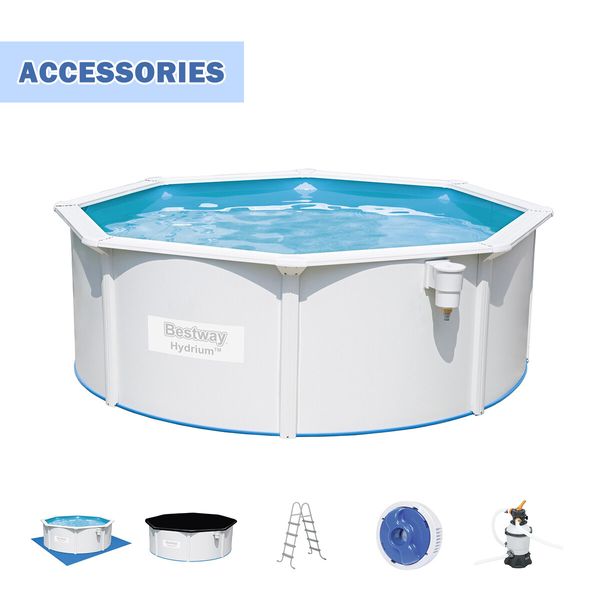 Title Bestway Luxury Circular Pool Set Above Ground Swimming Bath Spa 3.60m x 1.20m