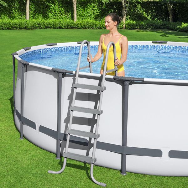 Bestway Above Ground Swimming Pool Portable Backyard Outdoor Pool Set with Filter Pump 4.88x1.22m