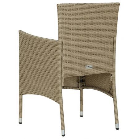 3 Piece Garden Dining Set Beige