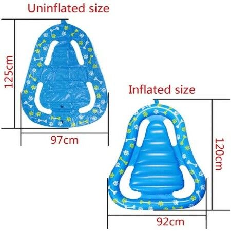 Inflatable Pool Float for Dog Ride On Puppy Paw Pets Swimming