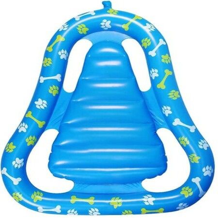 Inflatable Pool Float for Dog Ride On Puppy Paw Pets Swimming