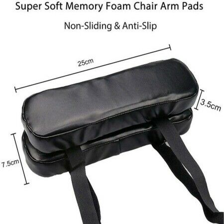 Chair Armrest Pads Foam Comfortable Elbow Pillows for Office Chair PU Leather Chair Arm Covers Accessory 2 Piece