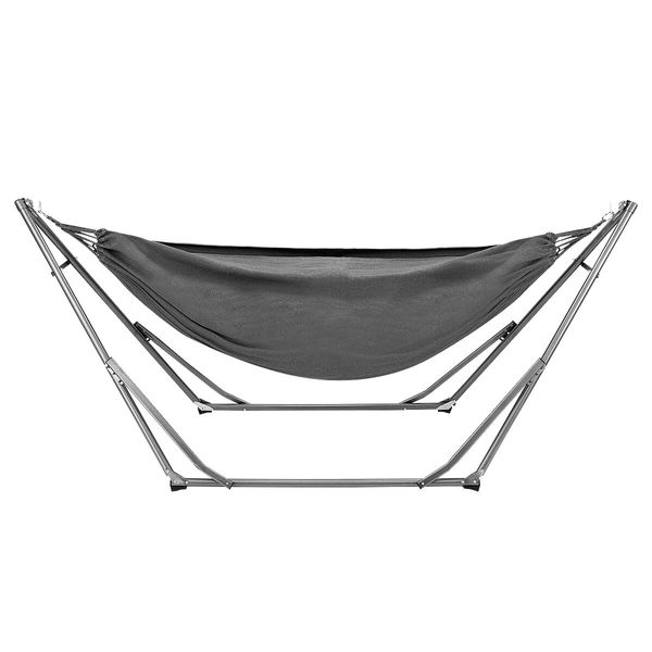 Portable Hammock Hanging Chair with Stand Camping Gear Patio Furniture Grey