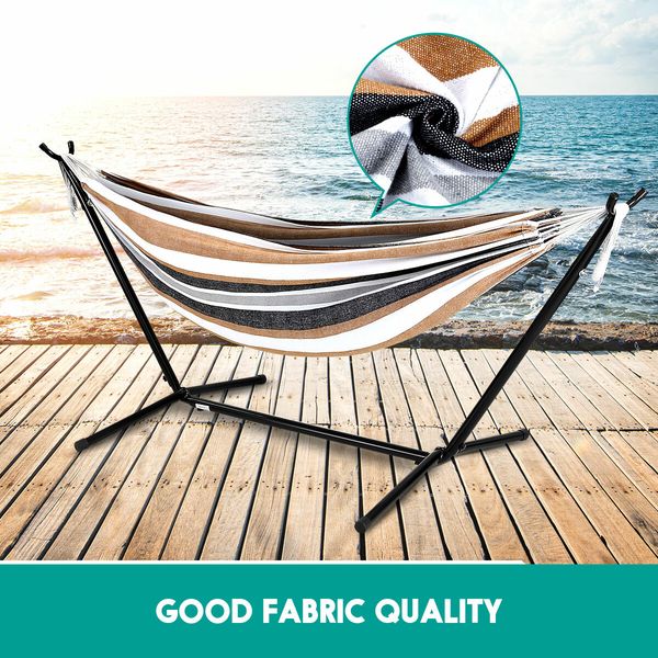 Portable Hammock with Stand Hanging Chair Patio Furniture Camping Gear Colourful