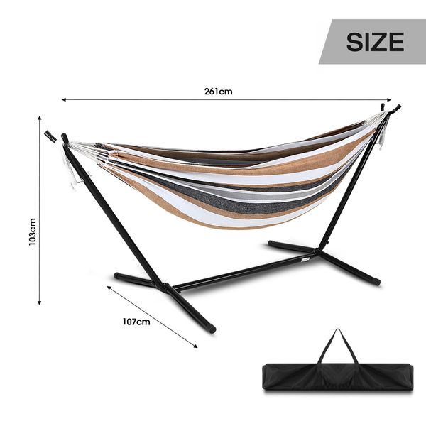 Portable Hammock with Stand Hanging Chair Patio Furniture Camping Gear Colourful