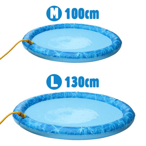 Pet Mat  Dog Sprinkler Splash Swimming Paddling Pool  Outdoor Water Play Spray Toy 100cm