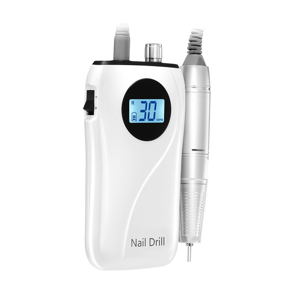 Electric Nail Drill File Buffer Manicure Machine Set Portable Rechargeable 30000RPM 35W