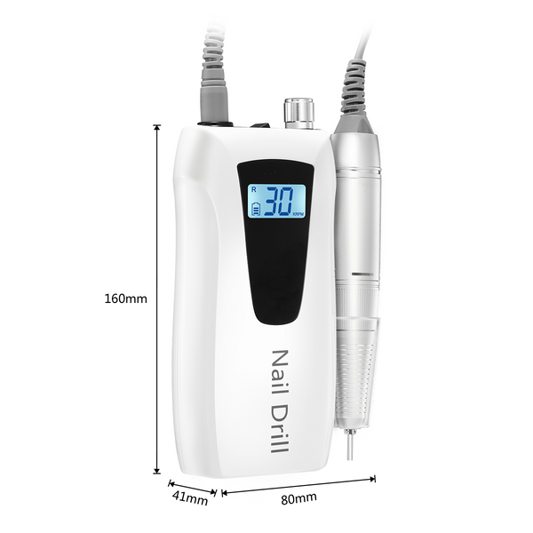 Nail Drill File Buffer Electric Manicure Machine Set Portable Rechargeable 30000RPM 35W