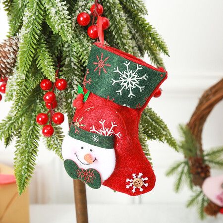 4P Christmas Stockings Gift Bag Candy Pouch Bag Small size 16x13cm