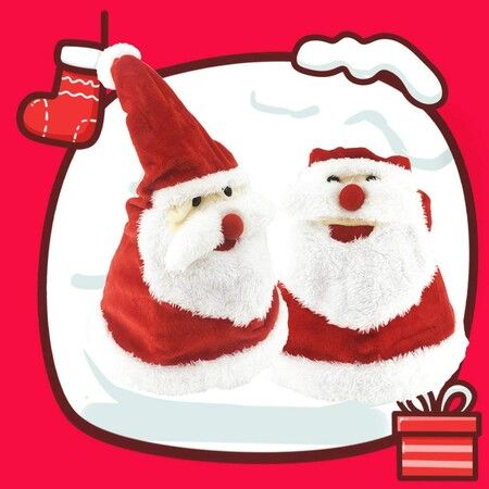 Santa Hat Glowing Singing Dancing Christmas Gifts with Electric Funny Music 38x20cm