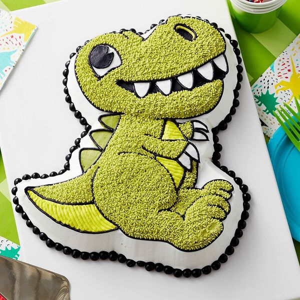 Kids T-Rex Dinosaur Shaped Aluminum Cake Pan for Birthday Parties Baking Unique Cake Mold for Dinosaur Themed Celebrations